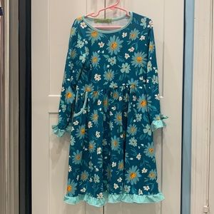 Millie loves Lily long sleeved teal dress size 8 girls
